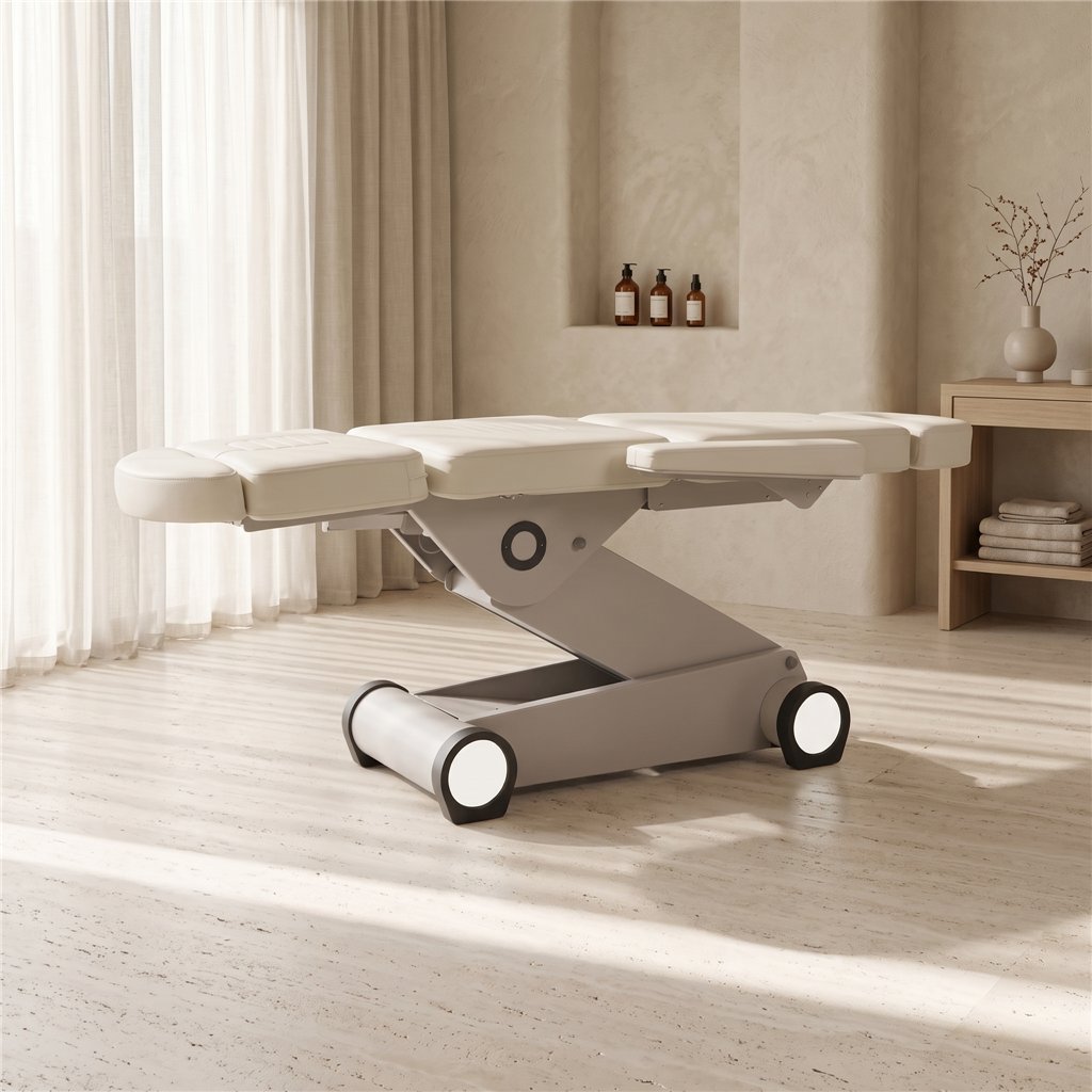 Weelko B-Light Grey Electric Treatment Table with Four Motors and LED